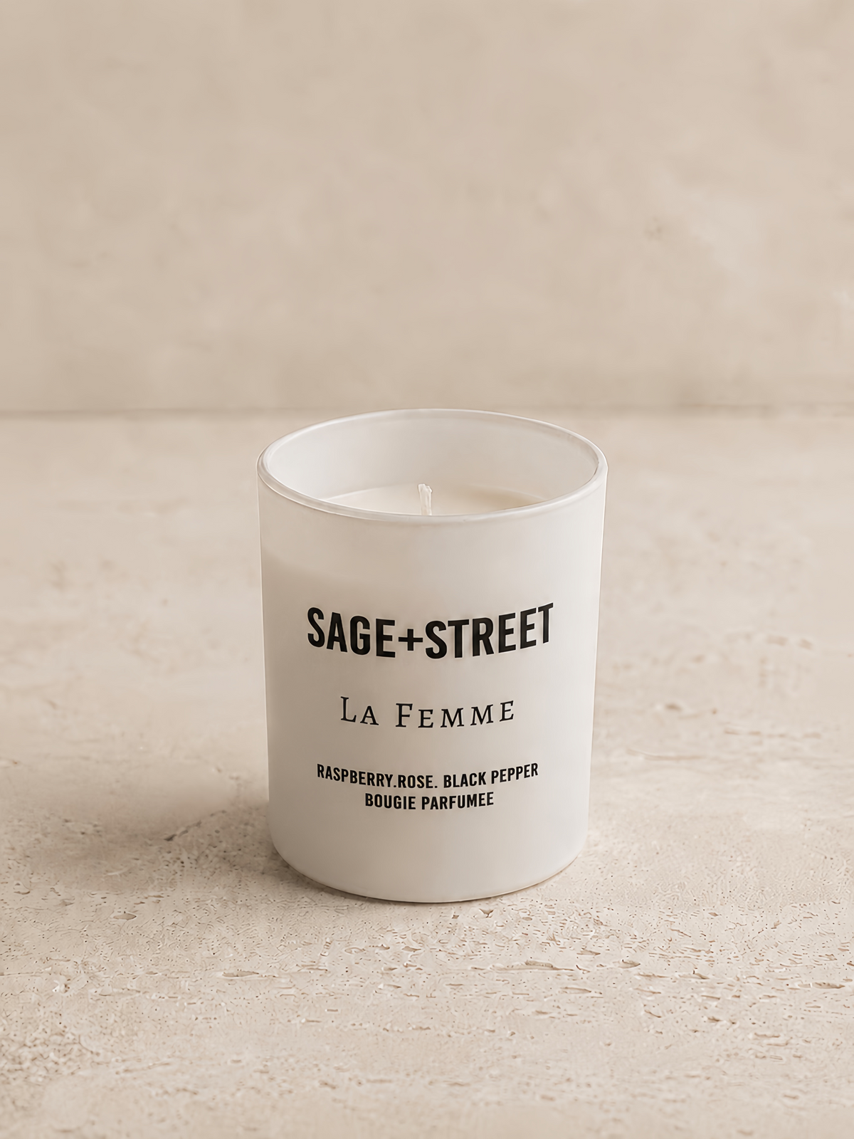 La Femme Scented Candle – Raspberry & Rose | Sage+Street