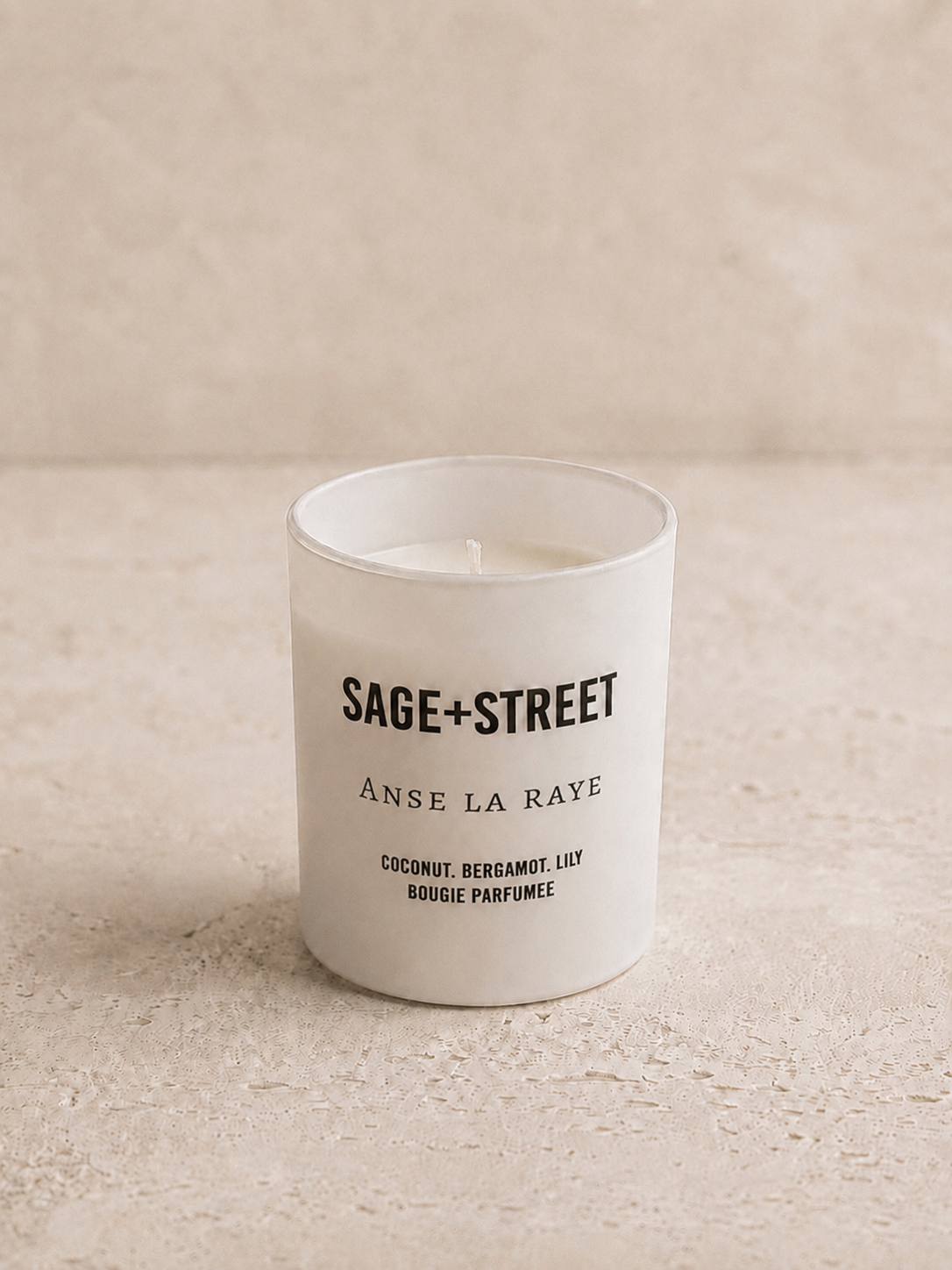 Anse La Raye Scented Candle – Coconut & Bergamot | Sage+Street